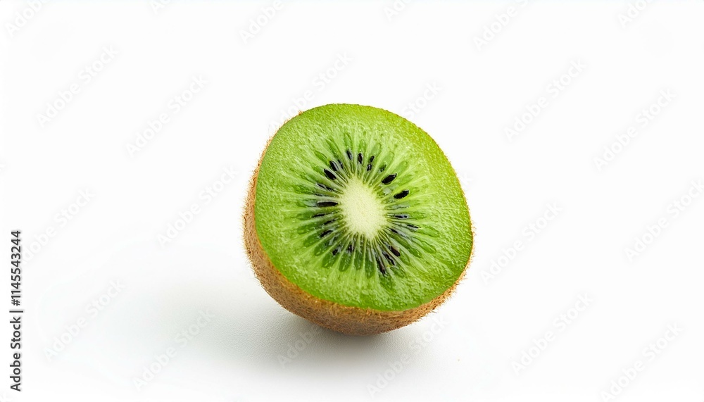 Juicy Kiwi Slice on White Background Juicy Kiwi Slice on White Background