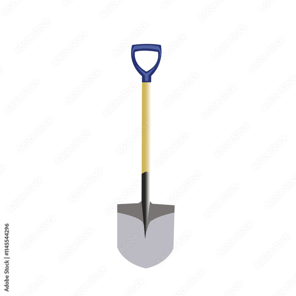 Flat Design Vector Shovel Icon Flat Design Vector Shovel Icon
