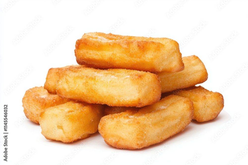 Isolated stacked churros on white background - food photography Isolated stacked churros on white background - food photography