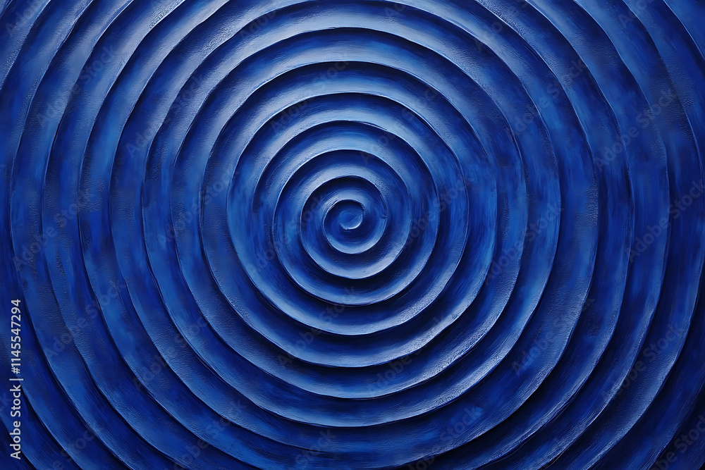 Obraz premium Abstract Blue Concentric Circles Design