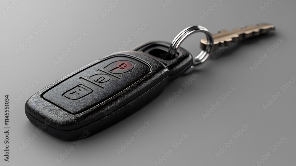 Professional mockup of a luxury car key with a logo design isolated on a transparent background for automotive branding Professional mockup of a luxury car key with a logo design isolated on a transparent background for automotive branding