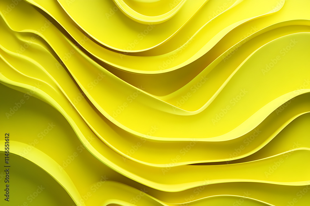 Obraz premium Dynamic Yellow Abstract Wave Design
