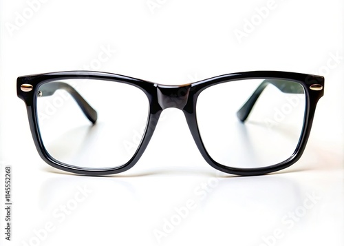 Black Eyeglasses for Visually Impaired, Shiny Frame Reading Glasses, Daily Life Spectacles