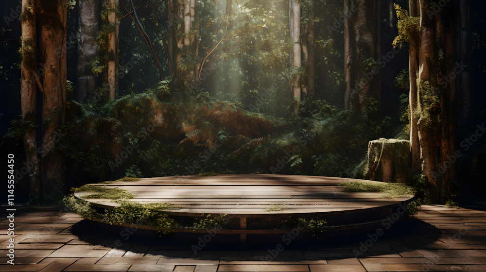 digital forest wooden frame product booth e-commerce poster PPT background digital forest wooden frame product booth e-commerce poster PPT background