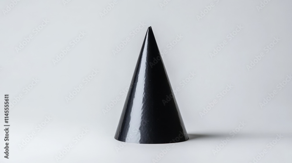 Fototapeta premium black birthday hat on white background. birthday hat