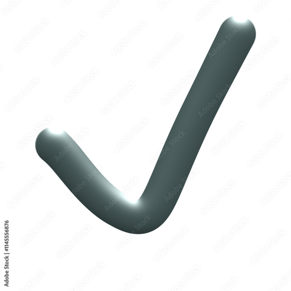 3D render of a correct mark. 3D check list symbol. 3D render of a correct mark. 3D check list symbol.