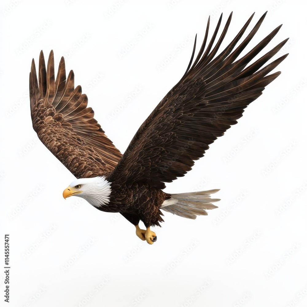 3D Eagle Isolated and White Background 3D Eagle Isolated and White Background