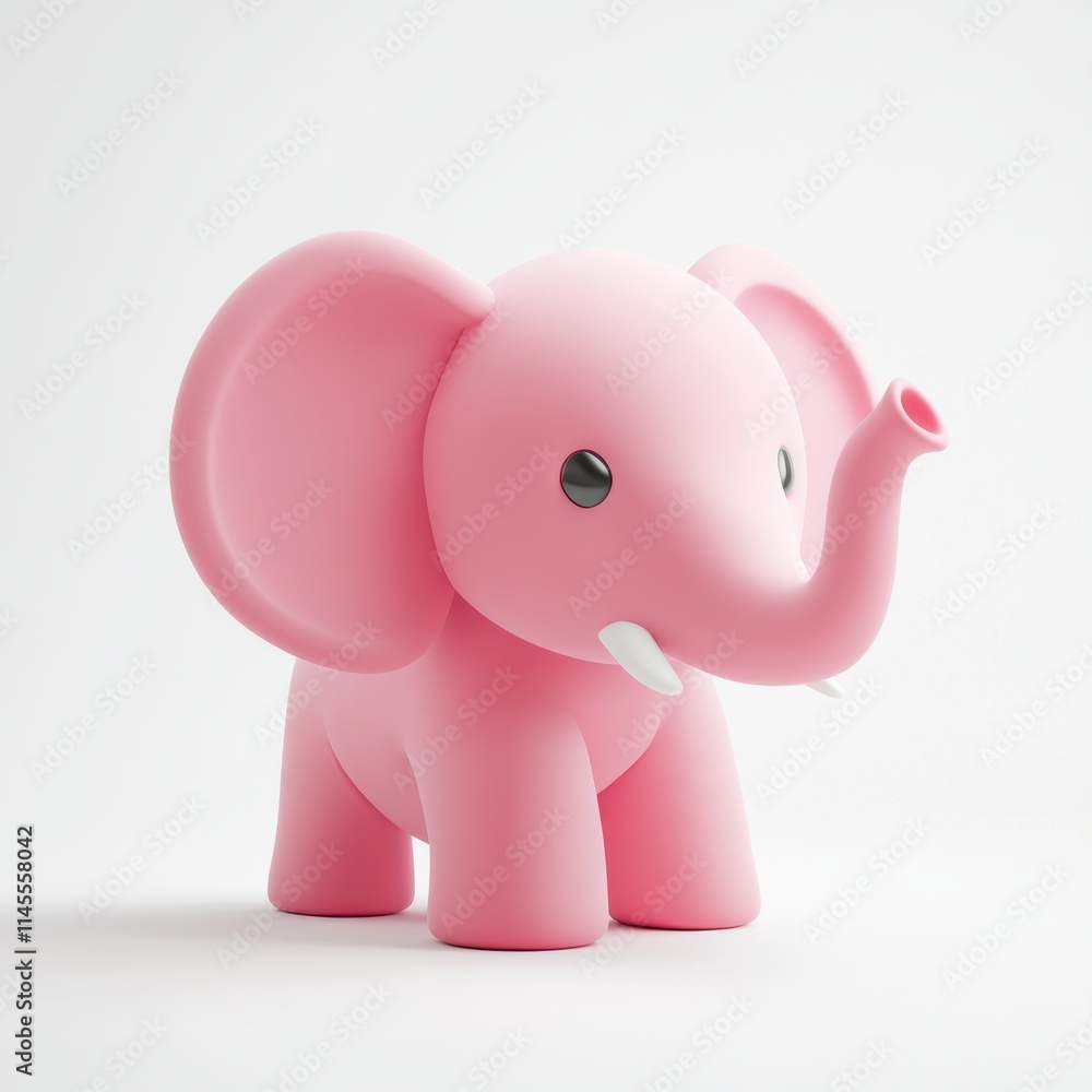 3D Elephant Isolated and White Background 3D Elephant Isolated and White Background