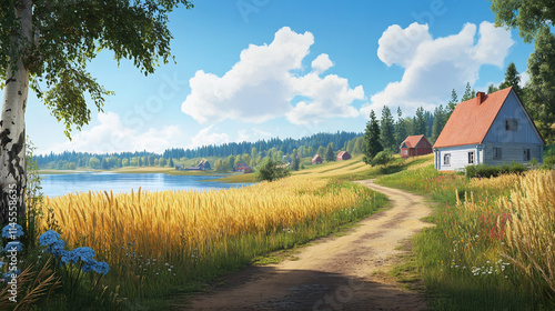 Wallpaper Mural an image of a beautiful spring scene Torontodigital.ca