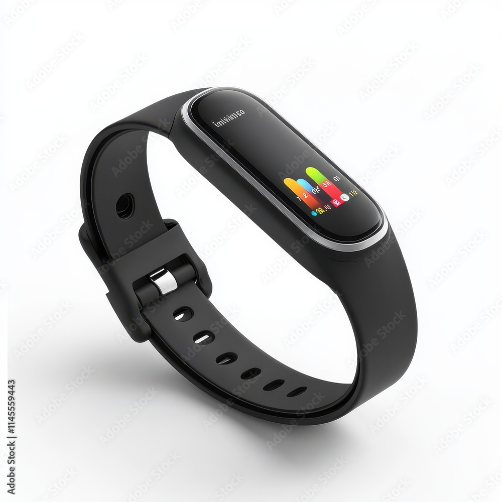 3D Fitness Tracker Isolated and White Background 3D Fitness Tracker Isolated and White Background