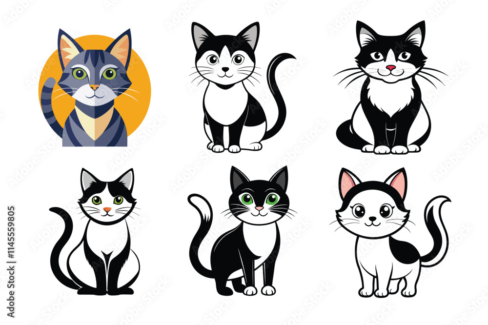 set of cats set of cats