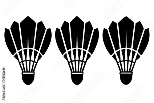 Shuttlecock icon. Badminton ball icon set. vector illustration.