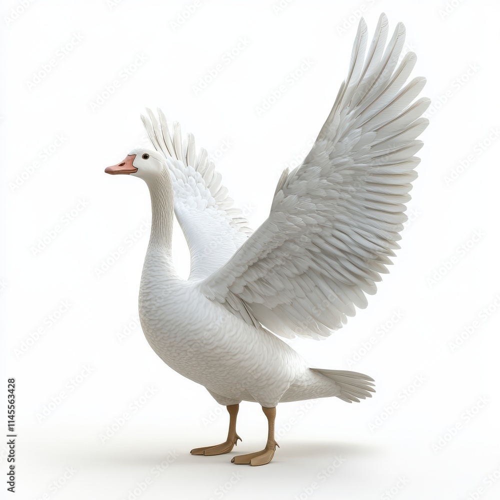 3D Goose Isolated and White Background 3D Goose Isolated and White Background