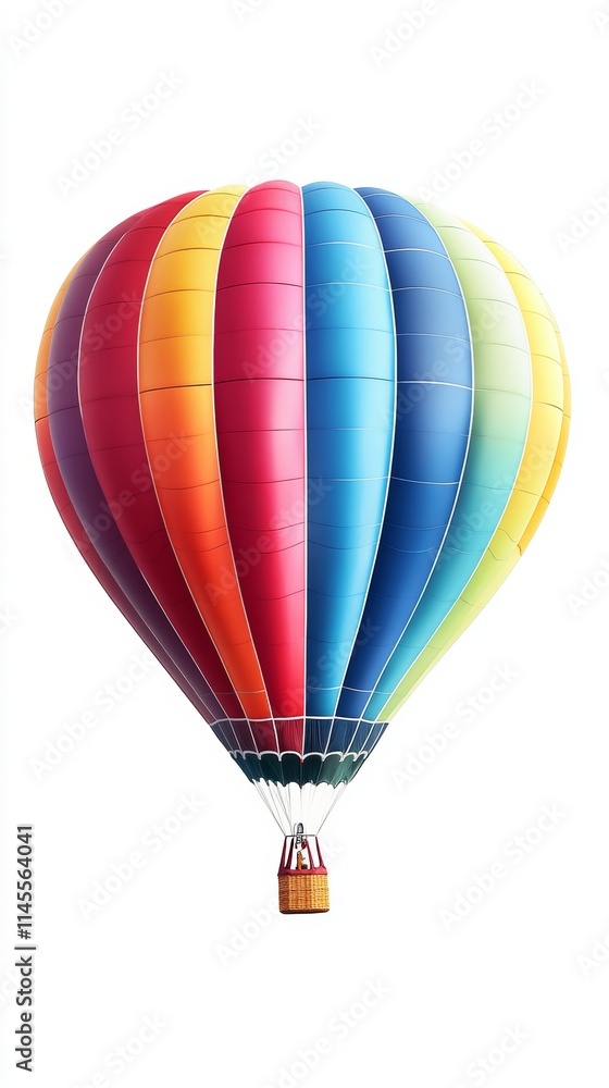 Obraz premium colorful hot air balloon on white background. colorful hot air ballon. hot air Ballon