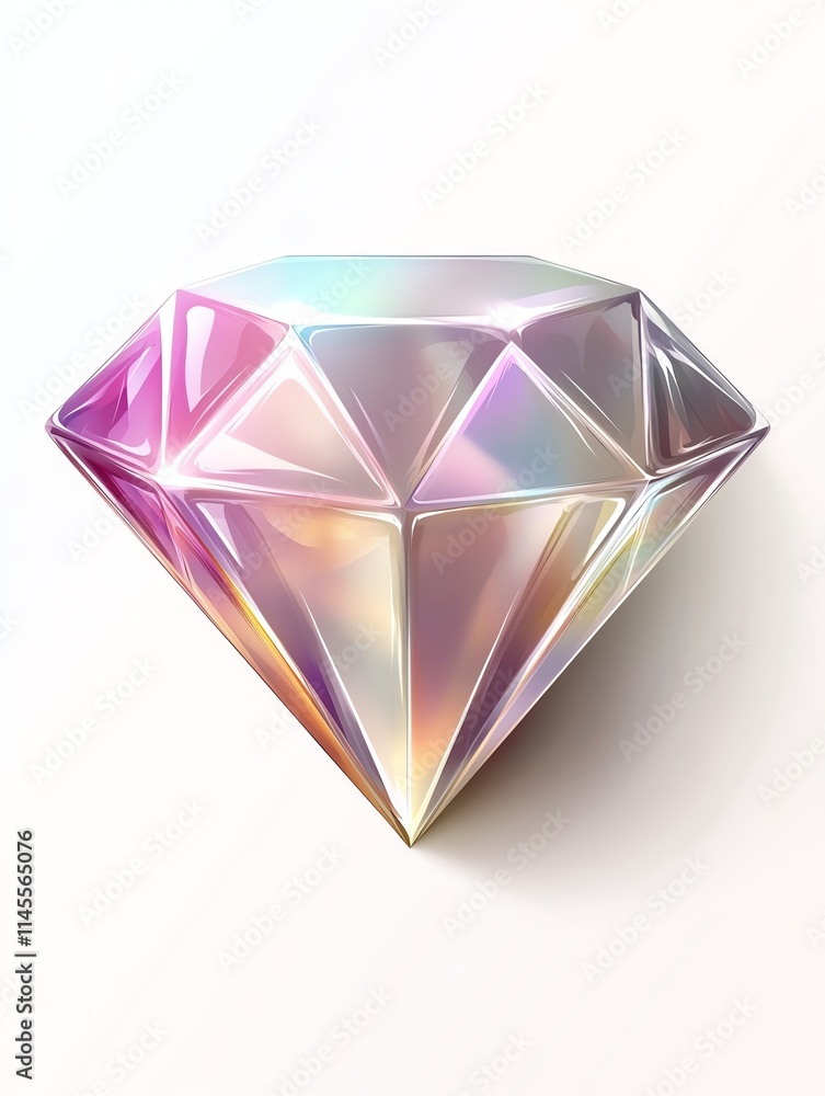 A colorful, iridescent diamond-shaped object reflecting light, symbolizing beauty and luxury. A colorful, iridescent diamond-shaped object reflecting light, symbolizing beauty and luxury.