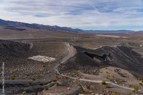 Ubehebe Craters / maar and tuff ring, volcanic. Death Valley National Park, California. Mojave Desert / Basin and Range Province. photo