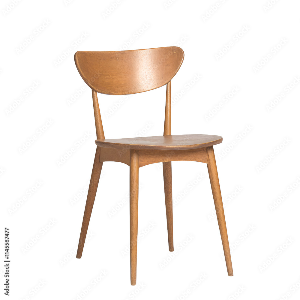 A minimalist wooden chair with clean lines and natural wood texture, set against a white background, perfect for modern interior design, furniture branding, or design materials focused on simplicity a A minimalist wooden chair with clean lines and natural wood texture, set against a white background, perfect for modern interior design, furniture branding, or design materials focused on simplicity a