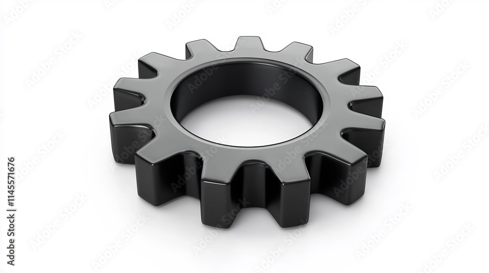 Simple yet modern settings gear icon isolated on a transparent background ideal for app design or technical websites Simple yet modern settings gear icon isolated on a transparent background ideal for app design or technical websites
