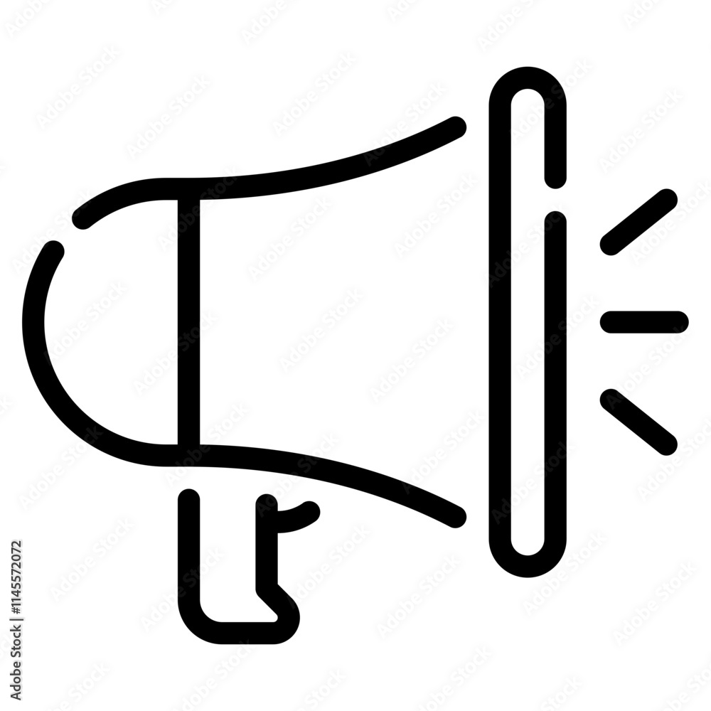 Stylish Megaphone Icon for Digital Designs Stylish Megaphone Icon for Digital Designs