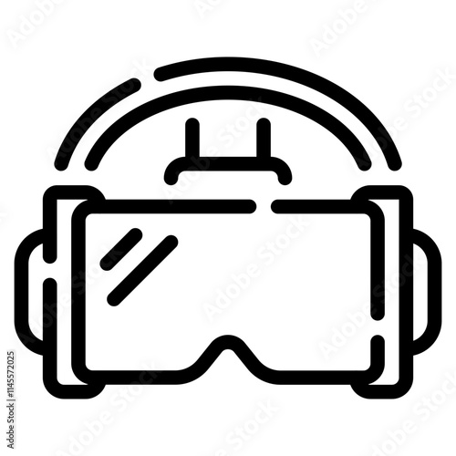 Virtual Reality Headset Icon Illustration