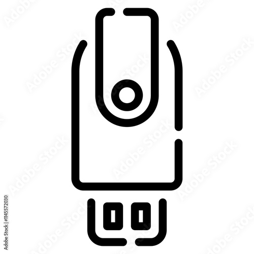 Stylish USB Flash Drive Icon Design photo