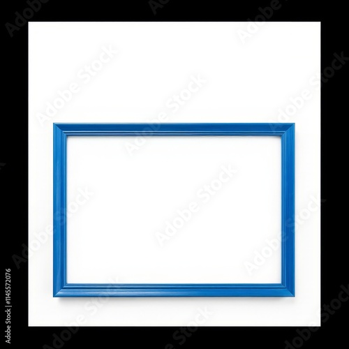 Blue picture frame isolate on white background frame isolated frame border design background isolated