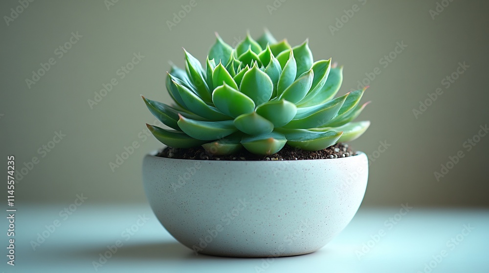 Single green succulent plant in a white pot isolated on a white background minimalistic botanical vibe Single green succulent plant in a white pot isolated on a white background minimalistic botanical vibe