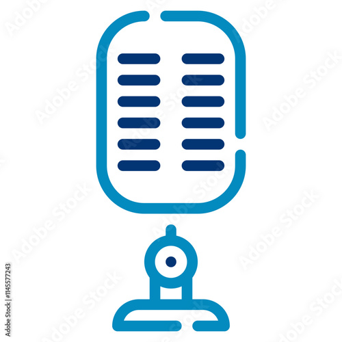 Stylized Vintage Microphone Icon