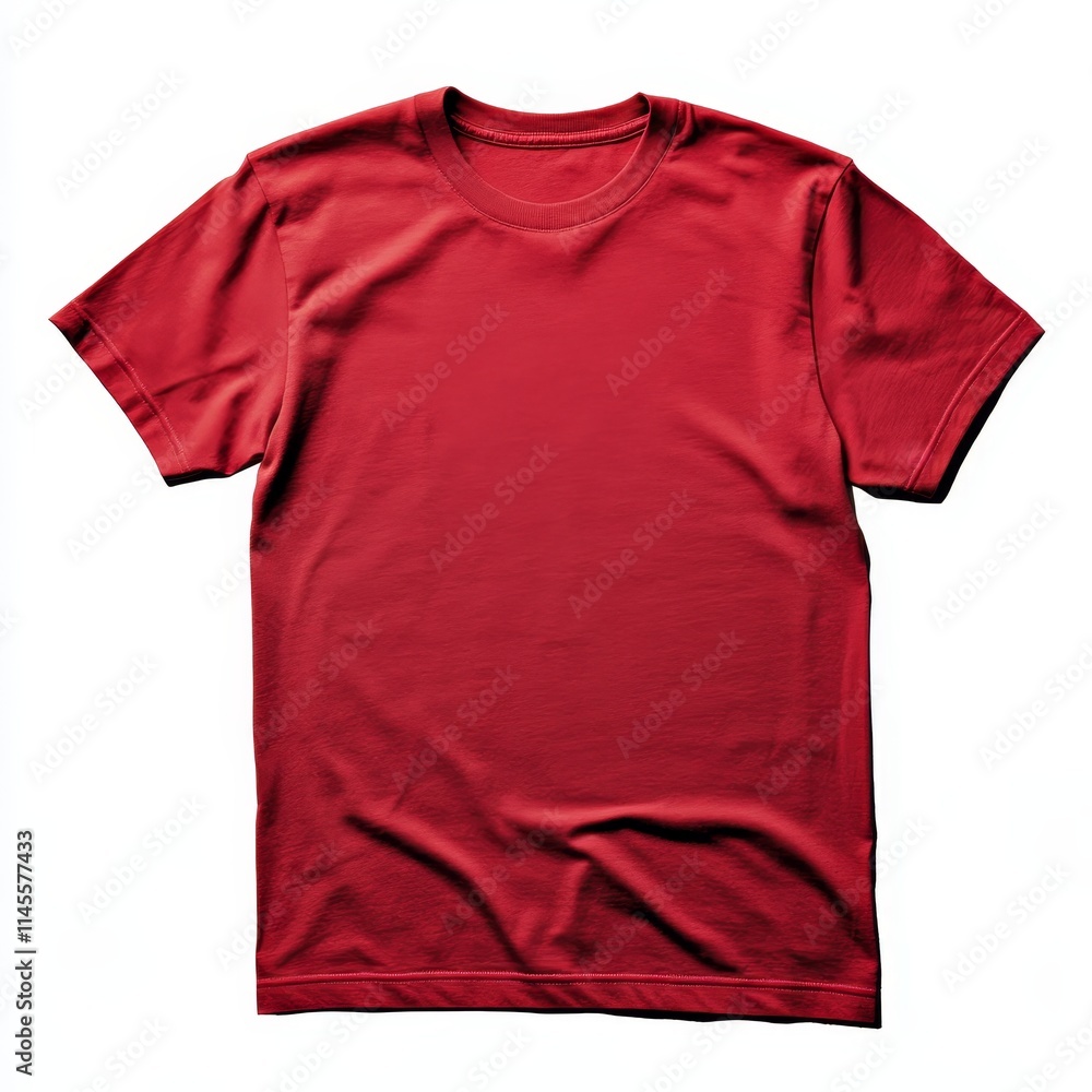 red t-shirt on white background. T-shirt red t-shirt on white background. T-shirt