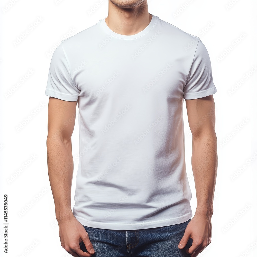 white t-shirt on white background. T-shirt white t-shirt on white background. T-shirt