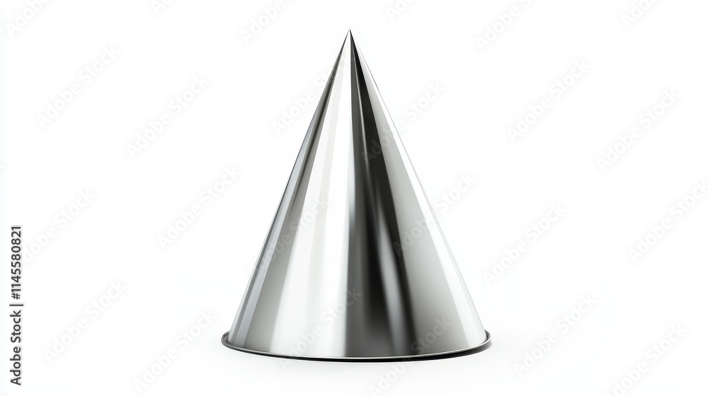 silver birthday hat on white background. birthday hat silver birthday hat on white background. birthday hat