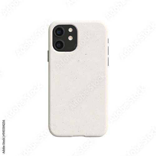 Biodegradable phone case on a white background, featuring eco-friendly design and sustainable material, perfect for environmentally-conscious consumers, tech accessories, and green lifestyle products. photo