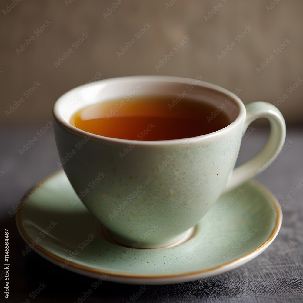 cup of tea on a plate cup of tea on a plate