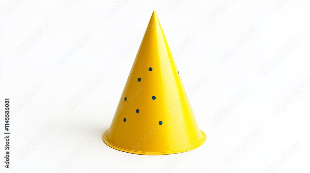 yellow birthday hat on white background. birthday hat yellow birthday hat on white background. birthday hat