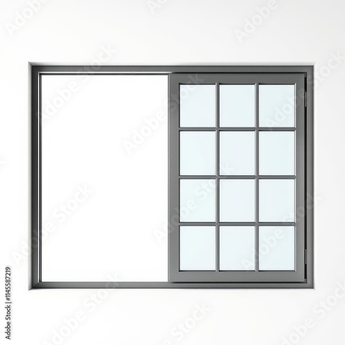 Modern window isolated on white background frame isolated frame border design background isolated