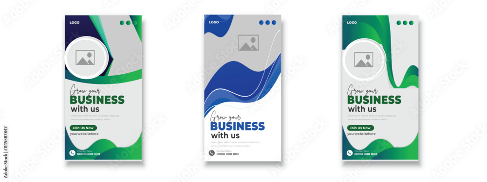 perfect business marketing social media and google banner set perfect business marketing social media and google banner set