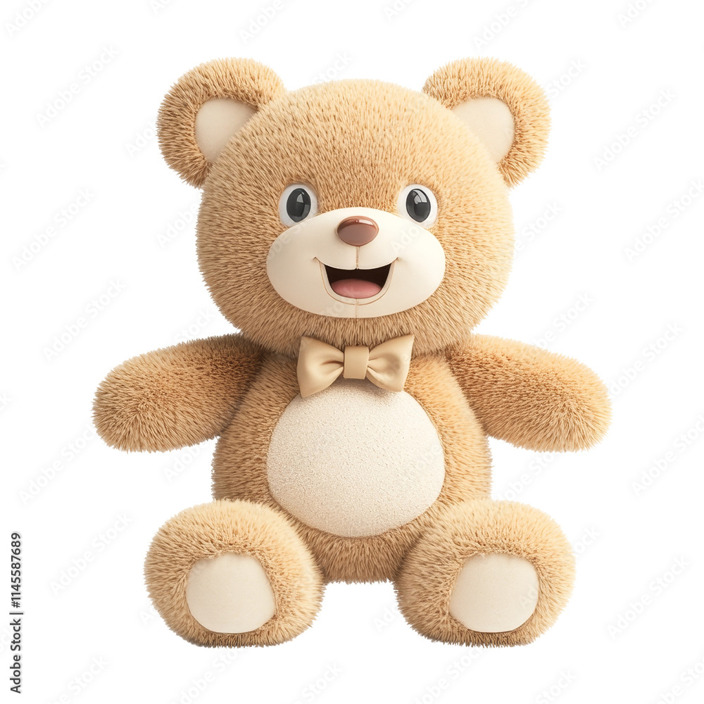 Cute teddy bear render icon digital art playful scene Cute teddy bear render icon digital art playful scene