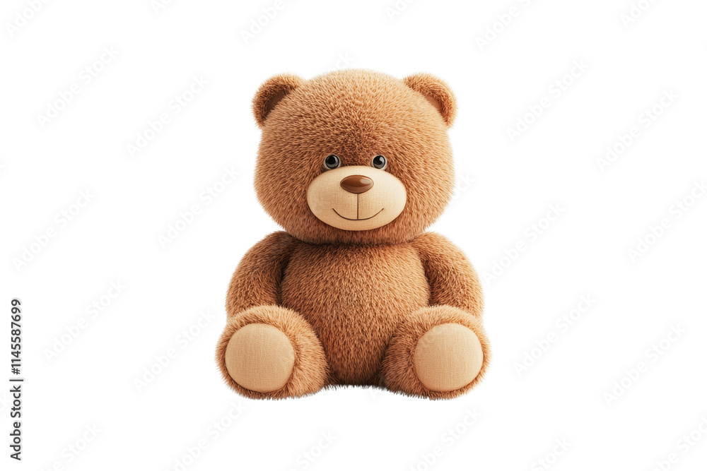 Obraz premium Plush teddy bear icon soft toy digital render cute