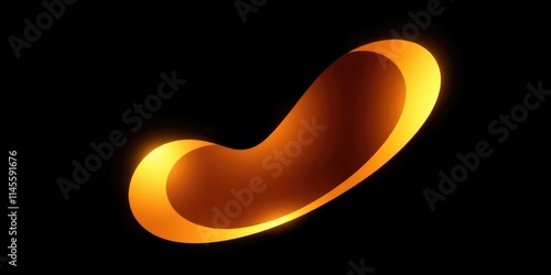 Wallpaper Mural A captivating golden curve glows softly in the dark, creating a mesmerizing contrast that draws the eye and evokes feelings of warmth and elegance Torontodigital.ca