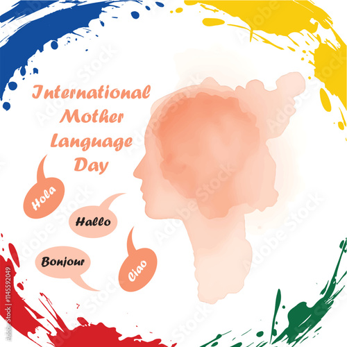 International mother language day poster design.