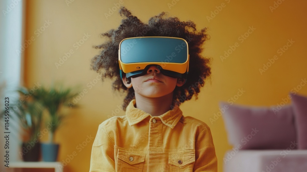 Young Boy Experiencing Virtual Reality Young Boy Experiencing Virtual Reality