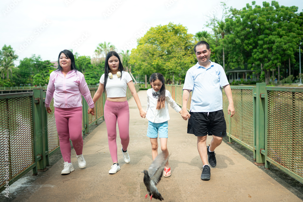 Family vacation day with outdoor activities in the park Family vacation day with outdoor activities in the park