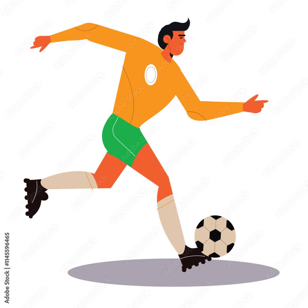 vector of the player football running with the ball vector of the player football running with the ball