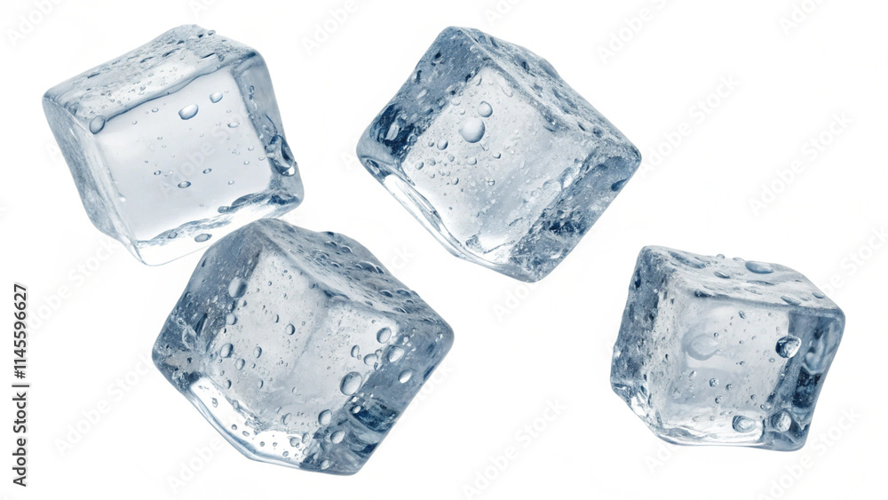 Obraz premium ice cubes isolated on white background