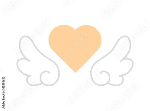 天使の羽　ハート