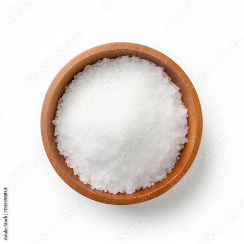 Epsom Salt, Isolated on white background, flat lay