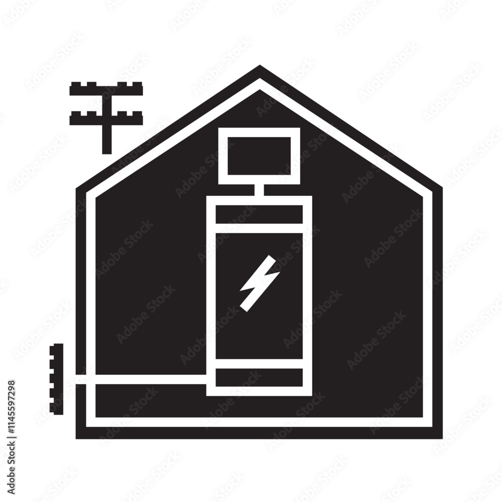 home energy electronic system silhouette home energy electronic system silhouette
