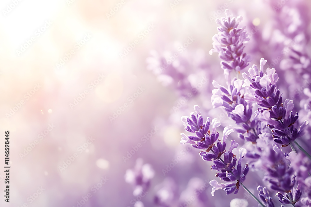 Obraz premium Stunning Lavender Bloom in Soft Sunlight