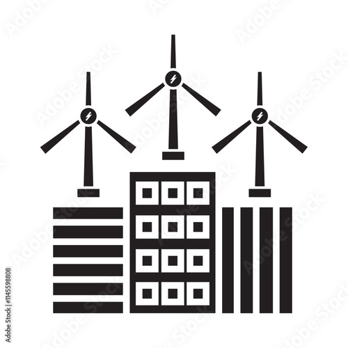 wind energy electronic system silhouette