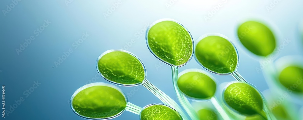 Macro natural idea. Close-up of vibrant green plant cells under soft light, showcasing nature's beauty. Macro natural idea. Close-up of vibrant green plant cells under soft light, showcasing nature's beauty.